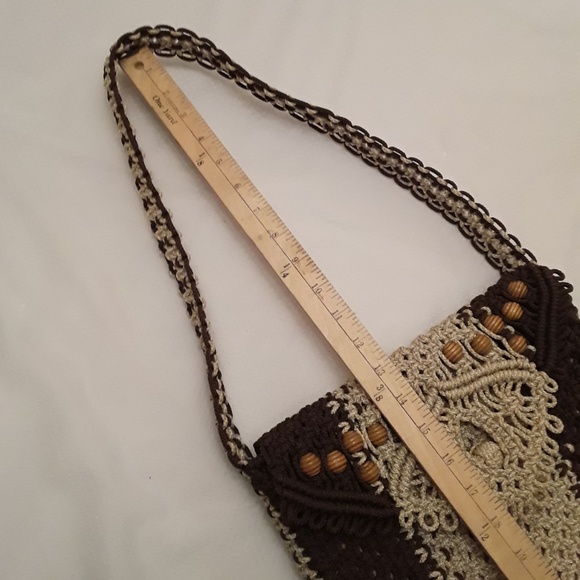 Vintage Brown Khaki Rope Purse Bag - Picture 5 of 5